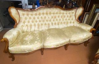 Conjunto Sofá y 2 Sillones Estilo Clásico