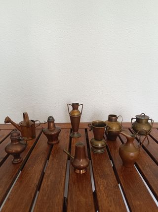 Conjunto de 9 peças decorativas em metal