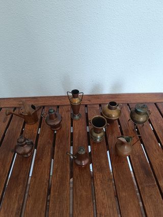 Conjunto de 9 peças decorativas em metal