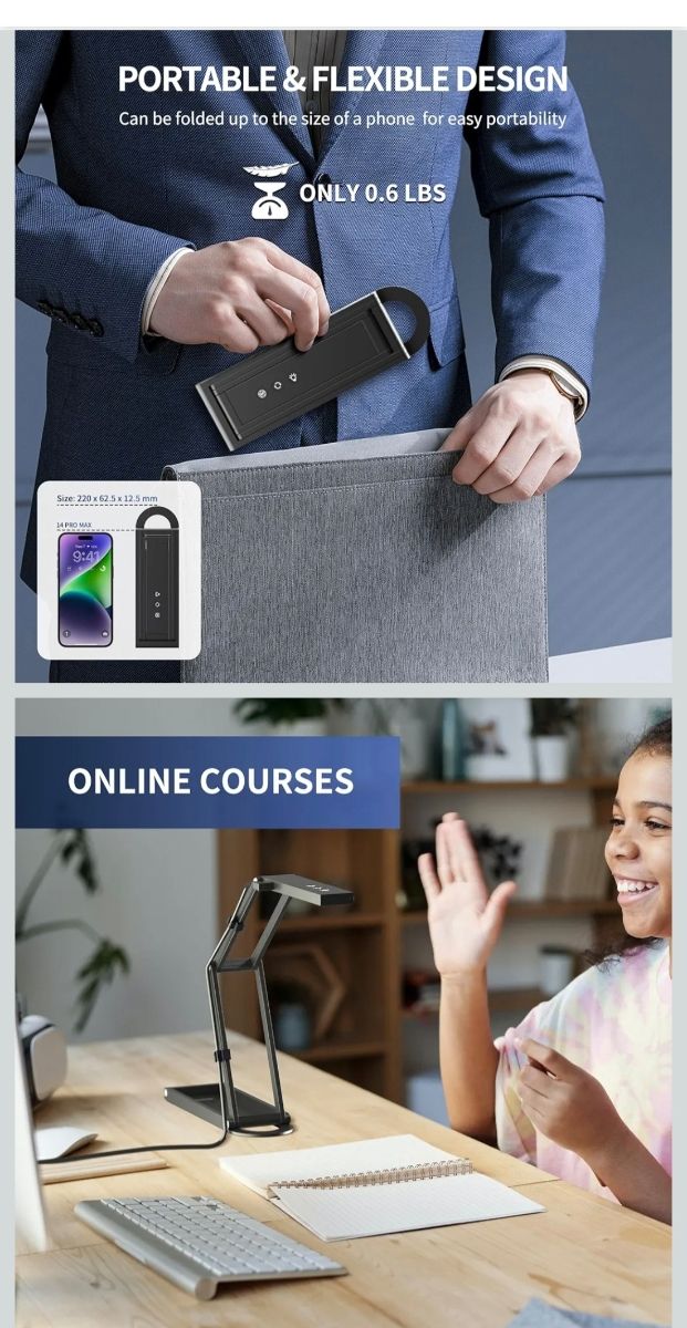 Cámara Documentos y Web Portátil