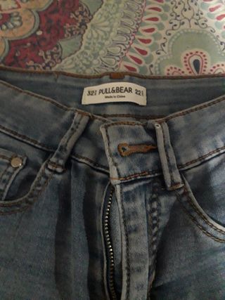 Pitillo vaquero de chica azul claro