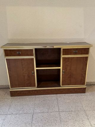 Aparador Vintage Madera y Metal Años 80