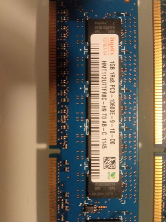 4GB (4 x 1GB) DDR3 10600E Hynnix/Micron