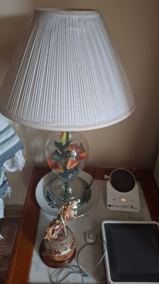 Lampada vintage con fiori