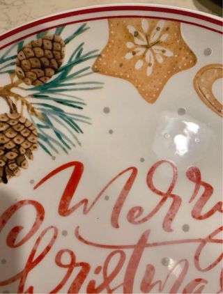 Piatto Decorazione Natale Merry Christmas