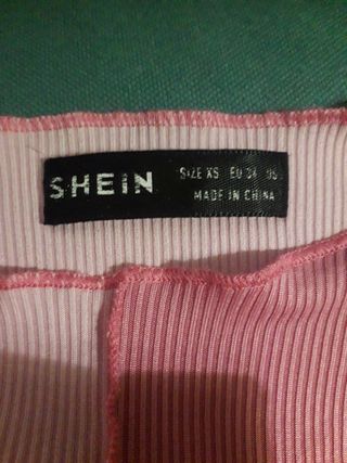 Top SHEIN rosa patchwork
