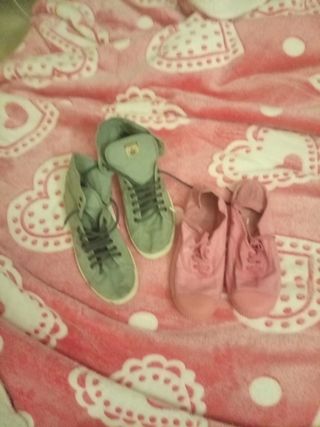 Bambas Victoria verdes y rosas