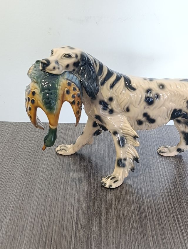 Figura perro Setter inglés porcelana
