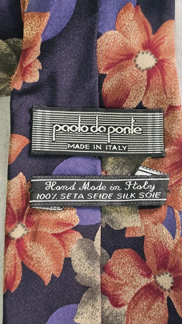 Corbata Seda Paolo da Ponte Vintage Flores