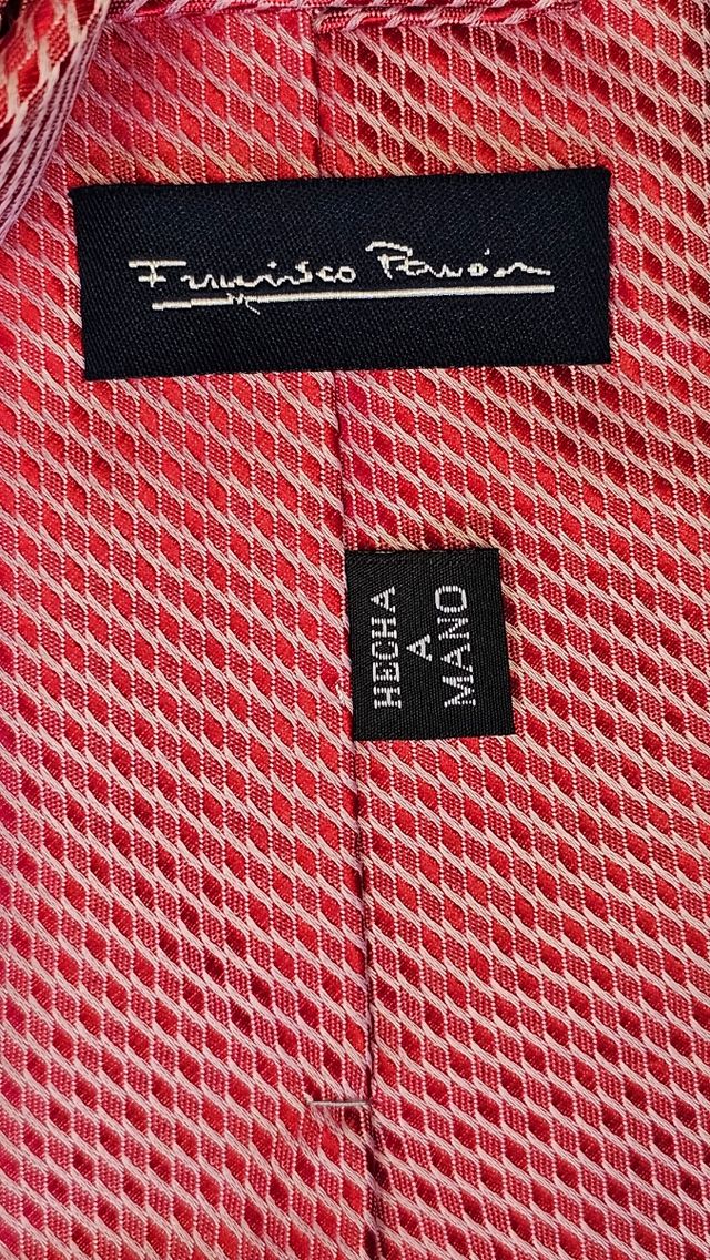 Corbata Francisco Pavón Seda Vintage Rosa/Roja