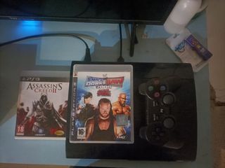 PS3 Superslim 50GB Negra + 1 Mando + Juegos 