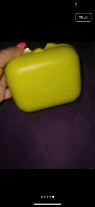 Coppia Contenitori Ostriche Tupperware Giallo