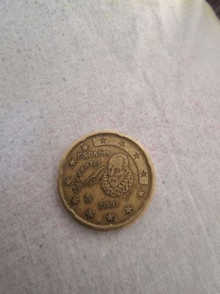 Moneda 50 céntimos España Cervantes 2001