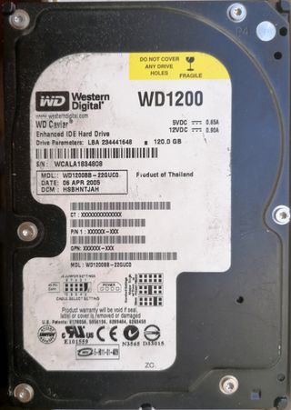 Disco Duro Western Digital 120 GB IDE ATA