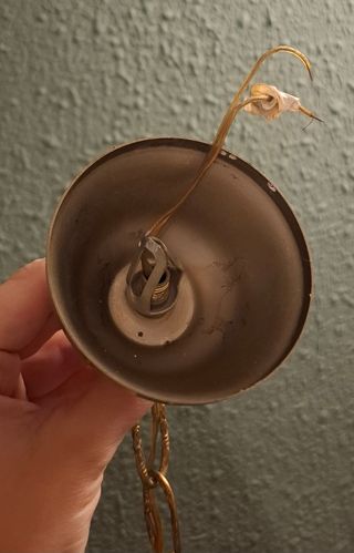 Lámparas de techo antiguas dorada y cristal