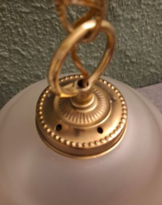 Lámparas de techo antiguas dorada y cristal