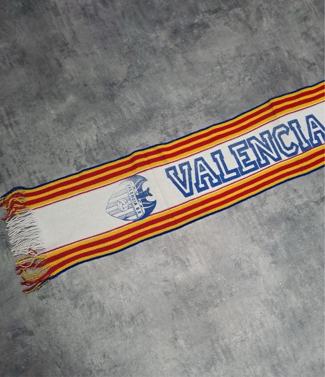 Bufanda Valencia CF Vintage Años 80 Scarf Futbol