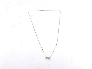collar oro 18k con piedra con diamante 22cm