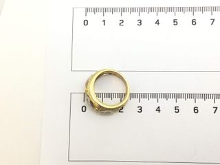 anillo oro 18k con piedra con diamante t. 13 (16,88 mm)