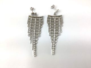 pendientes plata 925mm con piedra con circonita