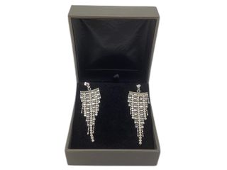 pendientes plata 925mm con piedra con circonita