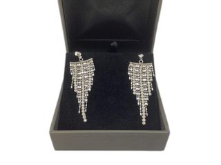 pendientes plata 925mm con piedra con circonita
