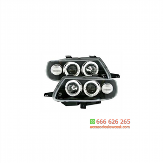 FAROS CON OJOS DE ÁNGEL CITROEN SAXO. FONDO NEGRO
