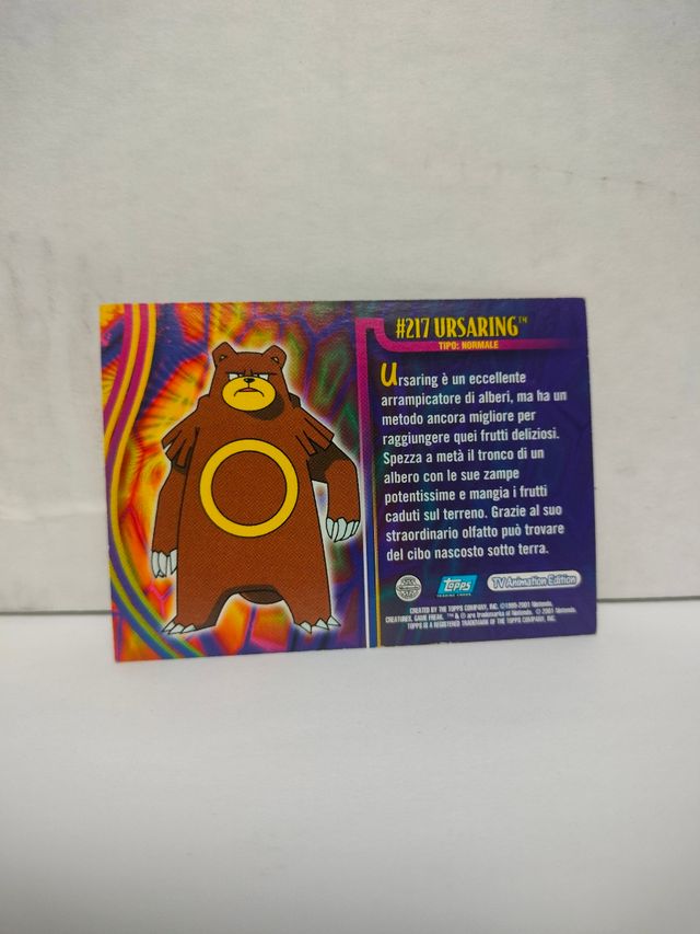 Carte Topps Pokemon Ursaring #217 Anni 2000