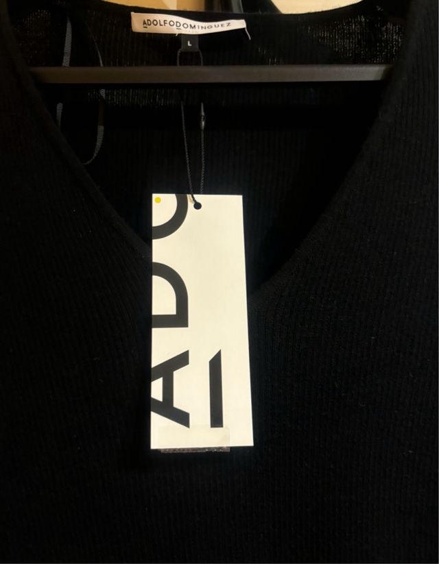 Jersey Adolfo Domínguez Negro Talla L