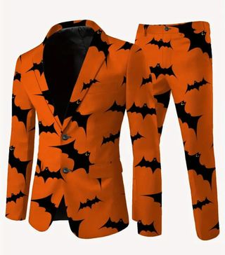 Traje Halloween Naranja Murciélagos