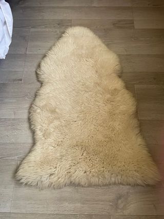Alfombra Piel de Oveja Natural Beige