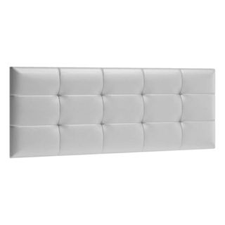 Cabecero de cama capitoné plateado