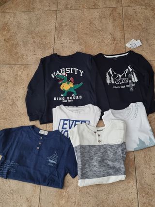 Lote 6 camisetas niño Talla 6/7 años