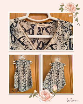 blusa sin mangas con estampado de serpiente