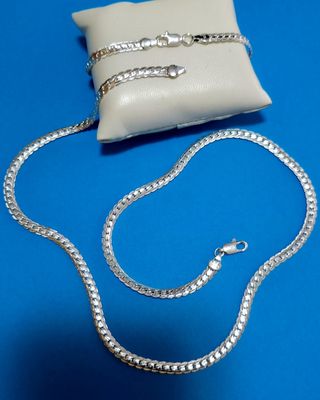 Collar y Pulsera de Plata 925 - 60/65 cm