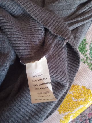 Maglione dolcevita donna lana grigio