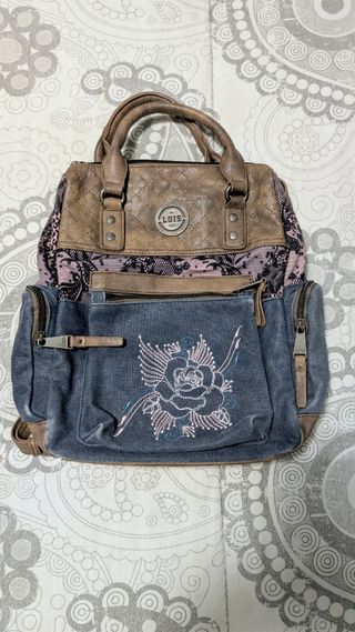 Mochila Lois Mujer Azul y Marrón