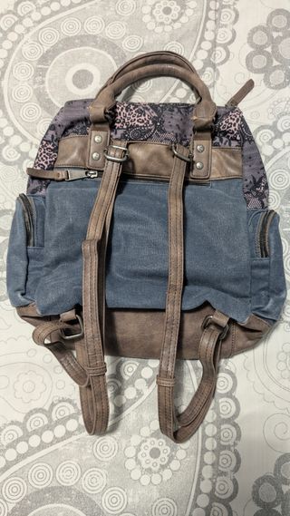 Mochila Lois Mujer Azul y Marrón