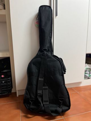 Funda para guitarra negra reforzada bolsillo