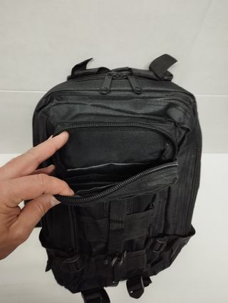 Mochila Táctica 25L Negra Nueva-MOLLE