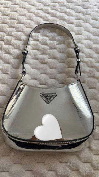 Bolso TIPO Prada Cleo Plateado