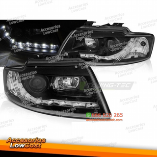 FAROS LUZ DÍA NEGRO se adapta a AUDI A4 B6 CONVER