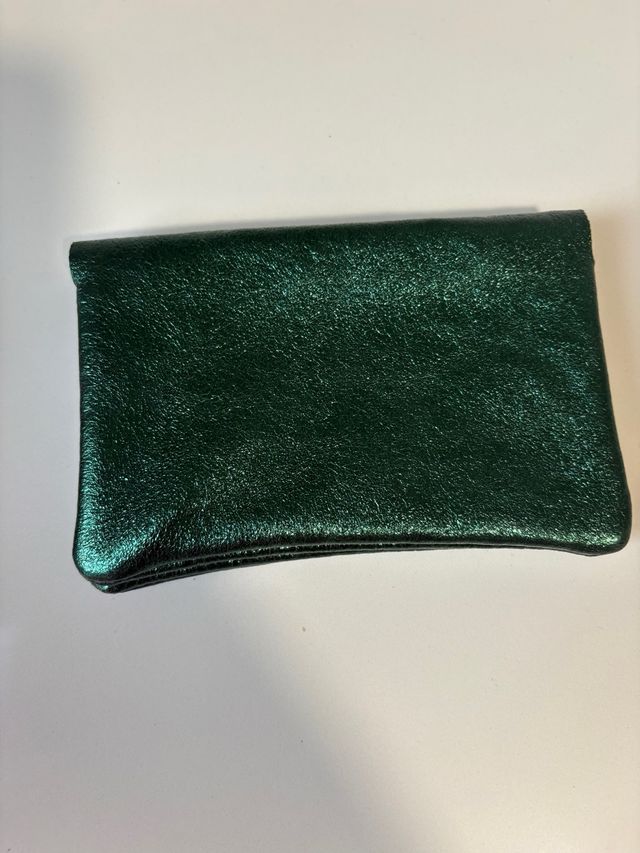 Borsa in pelle naturale verde brillante