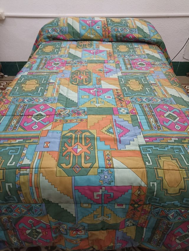 Edredón estampado multicolor