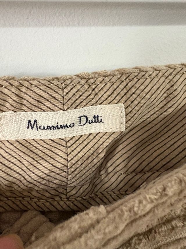 Pantaloncini beige in velluto a coste Massimo Dutti