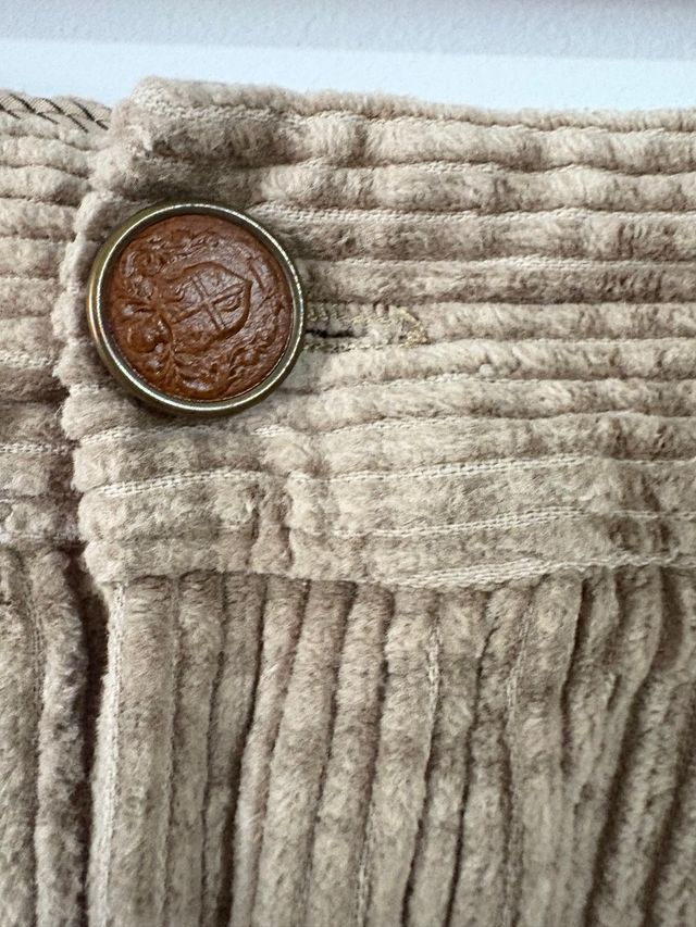 Pantaloncini beige in velluto a coste Massimo Dutti