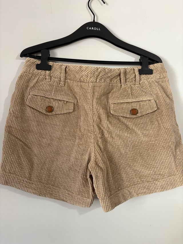 Pantaloncini beige in velluto a coste Massimo Dutti