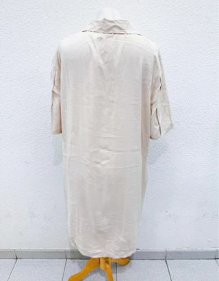 Vestido camisero vintage beige XXL