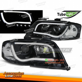 FAROS TUBO LUZ NEGRO apto para AUDI A6 06/01-05/0