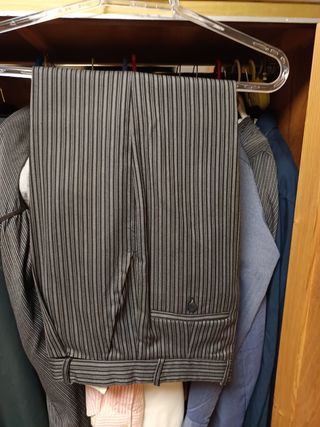  Dos Pantalones de fallero rayas grises y negras